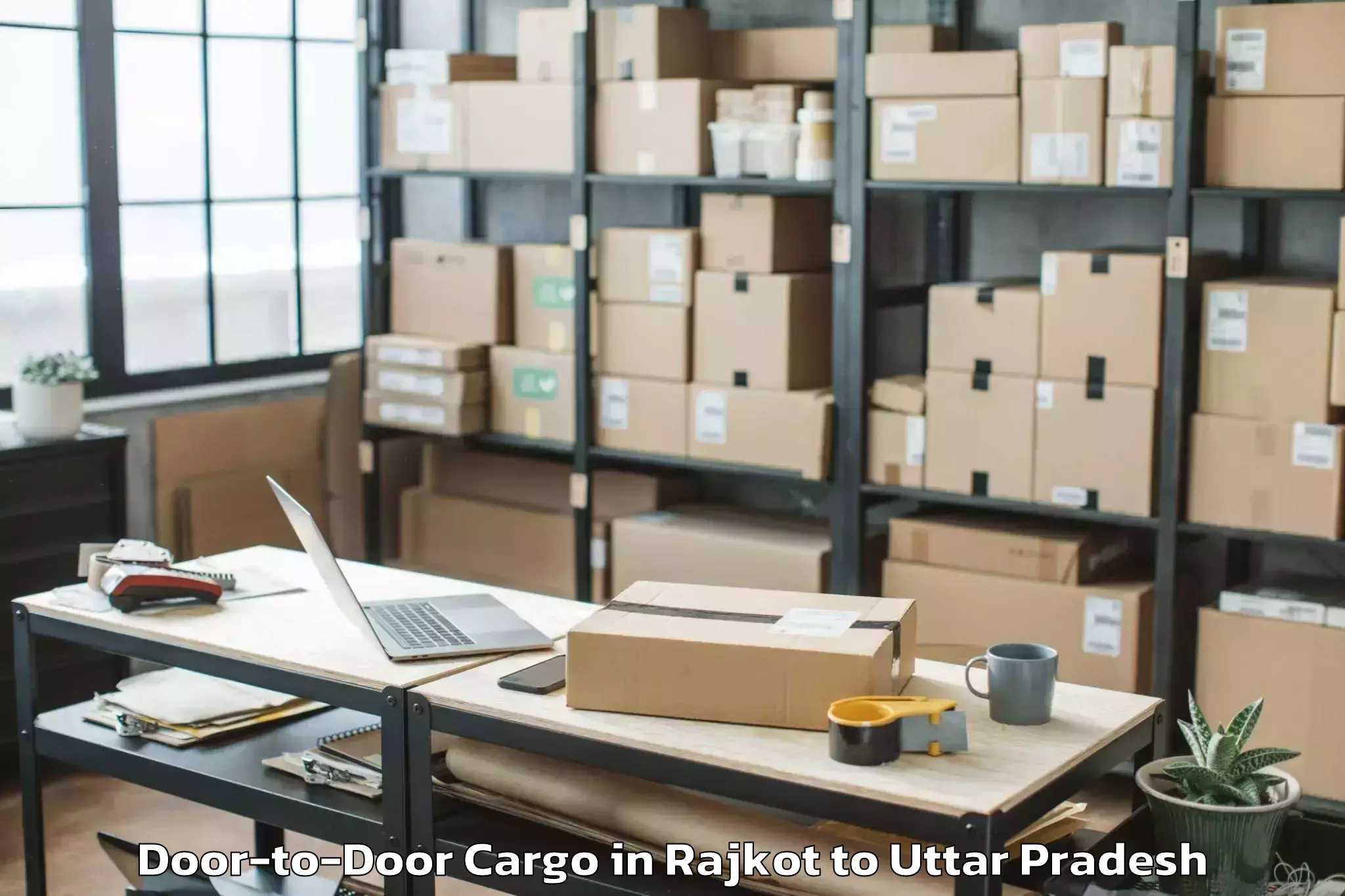 Efficient Rajkot to Colonelganj Door To Door Cargo